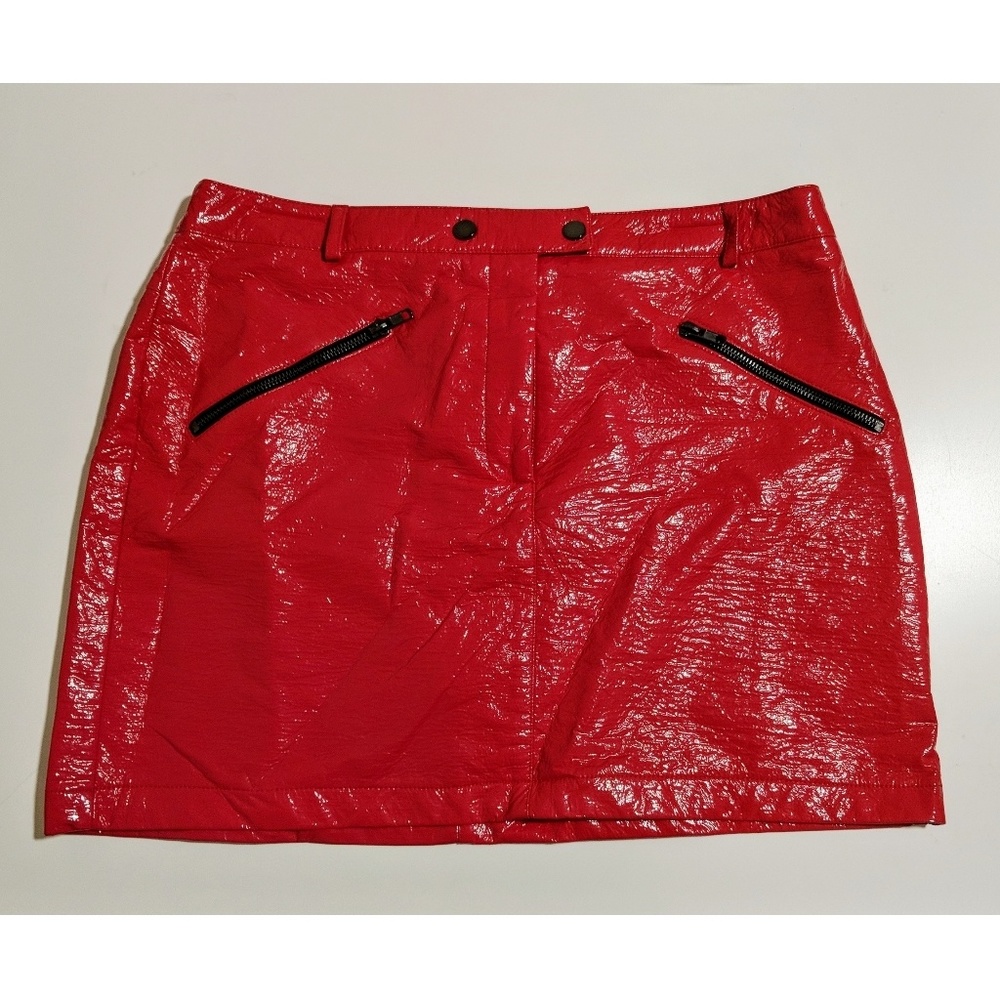 Topshop Vinyl Zip Pocket Mini Skirt - NWT